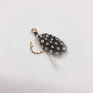 Gold Tone Fish Hook Pendant
